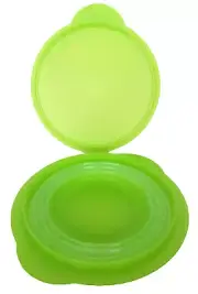 NEW TUPPERWARE LIME GREEN FLAT OUT COLLAPSABLE BOWL + LID ~ 3 CUP CAPACITY