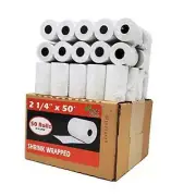 (50 Rolls) 2 1/4 x 50 Thermal Paper 1 Case - 50 Rolls 2 1/4" x 50' Thermal