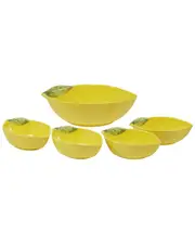 Certified International Melamine 3D 5pc Lemon Serving Bowl Set