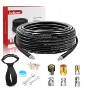 25 FT Sewer Jetter Kit for Pressure Washer, 5800 PSI Drain Cleaner Hose with ...