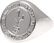 Tottenham Hotspur FC Silver Plated Crest Ring (UK Size: Large) (Silver)