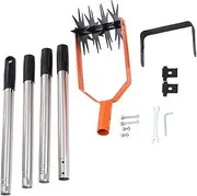 Generic Lawn Edger Tool Garden Hand Tiller Tiller Aerator Soil Mixing Rotary Cultivator Set Rotary Cultivator Tool for Landscaping, 182cm