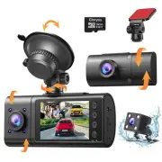 Vital Dash Cam, 3 Channel Dash Cam Front and Rear Inside, Interior Car Camera...