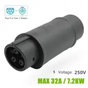 Car EV 16A/32A Charging Adapter Connector For Type 2 62196-2 To SAE J1772 Type 1