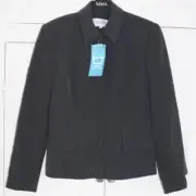 Next Jacket Size UK 8 Women’s Black Mix Full Zip Up Smart Casual New With Tags