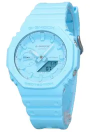 Casio G-SHOCK Analog-Digital Bio Based Blue Resin GA-2100-2A2 200M Ladies Watch