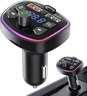 Transmitter for Car - FM Radio Transmitter Wireless Car Aux Adapter with Double USB Port,Multifunctional Auto Music Adapter with PD Charging Source for Auto, Trucks