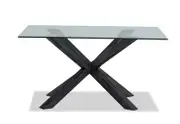 PROMENADE Square Glass Top Dining Table