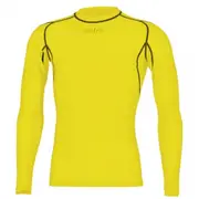 Mitre Neutron Base Layer Yellow Compression LS Top Size XL Mens Gym/Sportswear