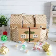 Candy Cookies Box Party Supplies Kraft Paper Christmas Gift Box House Style
