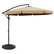 NNEDSZ 3M Umbrella with 48x48cm Base Outdoor Umbrellas Cantilever Sun Beach UV B