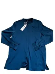 NWT Eileen Fisher Stretch Silk Dark Jewel Charmeuse Mandarin Collar Top $298 S