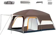 Family Camping Tent,Large Multi Room Cabin Tents - Weather Resistant Outdoor Shelter Cabin for Beach Travel Hiking Festivals Sleepovers Picnic Backpacking Trekking Trip Backyard
