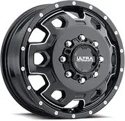 Ultra 017FBM WARLOCK DUALLY Black Wheel with Gloss (0 x 6.5 inches /8 x 210 mm, 129 mm Offset)