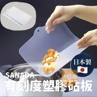 在飛比找蝦皮購物優惠-大田倉丨SANADA 有刻度砧板 可掛式塑膠砧板 廚房砧板 