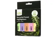 Icon: Recycled Chisel Tip Highlighter - Pastel Colours (4+1 Bonus Pack)