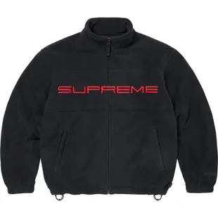 SUPREME x POLARTEC FW23 ZIP JACKET 羊毛 外套 (黑色) 化學原宿