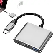 Hub Port, Docking Station Type C, Multiport' Adapter for Laptop, Extend the Display Seamlessly, Fast Connectivity, 3 Ports 4K Docking Station 5Gbps Tran