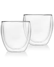Godinger Clarent Double Walled Short Cups (Set of 2)