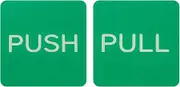 uxcell 1Set Push Pull Door Stickers, 3in Push and Pull Signs Plate Acrylic Vertical Self-Adhesive for Doors Glass Window Business Stores, Square, Green