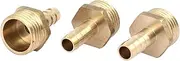 uxcell® 1/2BSP Male Thread 8mm Hose Barb Tube Fitting Coupler Connector Adapter 3pcs