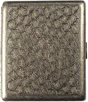 [Generic] Metal Case Box,Double Sided Spring Clip Open Pocket Holder for 20 Regular Retro Case for Men and Women (Style1, One Size)