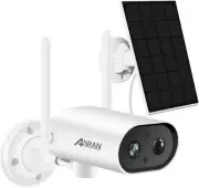 ANRAN Security Cameras Wireless Outdoor with PR 180°, 2K Solar White