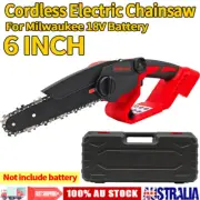 6inch Cordless Electric One-Hand Wood Chainsaw Cutter For Milwaukee 18V Battery