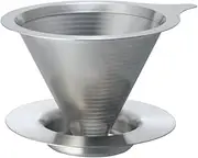 HARIO All Stainless Steel Double Mesh Metal Dripper 1-4 Cups Gift Wrapping Specifications Model Number: DMD-02-HSV