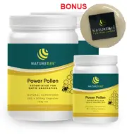 Nature Bee Power Pollen 460 Capsules 7 Months Supply (2x 200 caps + 1x 60 caps)
