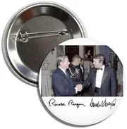 [Lunch Money] President Ronald Reagan and President Donald J. Trump Republican Party Throwback Political Souvenir Button Badge Pin, medal, medal