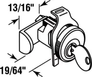 Prime-Line S4137 Nickel Steel Counter Clockwise Mailbox Lock 4.9 H x 3.8 W in.