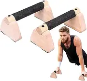 Push up Bars for Floor | Strength Training Pushup Stands Calisthenics Bars,2X Workout Equipment, Home Gym Accessories with Wooden Grips for Strength Training, Calisthenics