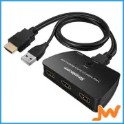 Simplecom 3 Way HDMI 2.0 Switch 3 In 1 Out Splitter HDCP 2.2 4K @60Hz UHD HDR