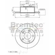 Bremtec Euro-Line GeoZinc Coated Brake Rotor - BDR8280EL