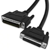 DB25 25 Pin 6.6 Feet2 Meter Two Row Straight Through Serial Cable Double Shie...