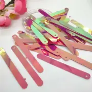 7x66mm Long Bar Sequins Rose Red AB Sequin DIY Craft Garments Accessories 100Pcs