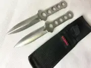2 Set Throwing Knife Ninja Black L 8''