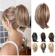 Hairpiece Synthetic Claw Clip Hair Bun Straight Chignon Clip in Ponytail Hair Extensions Daily Use(85H88)