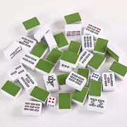 FUYGRCJ Mini Chinese Mahjong 144 Mahjong Tile Set with Mahjong Mat Travel Board Game Chinese Traditional Mahjong Games Lightweight Portable Mahjong Game for Family Leisure Time Travel