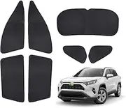 T TGBROS Privacy Sunshade Custom Fit for 2019-2023 2024 Toyota RAV4 Accessories Side Rear Window Full Set Car Sun Shades Foldable Blocks UV Rays Keep Your Vehicle Cool 7PCS