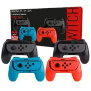 NEW Orzly 4 Pack Nintendo Switch Joy-Con Grips Joy Con Black,Red, Blue