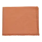Ecology Cotton Tableware Elegant Fray Dining Tablecloth Sheets 230cm Clay