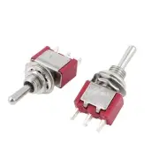 2Pack SPDT ON/Off/ON 6mm Thread Toggle Momentary Switch 2 Way Return 3 Position