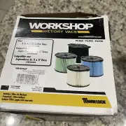 WORKSHOP Wet/Dry Vacs Vacuum Filters WS14045F **Fits 3 To 4.5 Gallon Vacs
