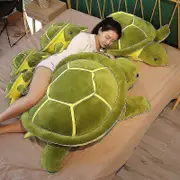 80cm Giant Green Tortoise Plush Toy Kawaii Animal Dolls Stuffed Soft Animal Sea Turtle Pillow Birthday Gifts For Children Girl 45m
