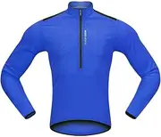 [QSTDGVPW] High Visibility Cycling Jacket Long Sleeves Wind Coat Windbreaker Jacket Water Resistant Bike Biking Shirt Outdoor