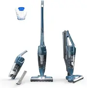 [Vacmaster] Portable 10.8V 2-in-1 Cordless Stick Lightweight Vacuum Cleaner with 2-Speed Power Control and LED Headlight for Hardwood Floor, Carpet & Pet Hair, Blue