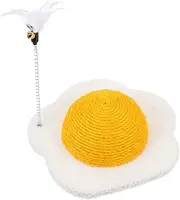 Cat Scratch Board Durable Egg Yolk Round Scratching Ball Wear Resistant Cat for Indoor Cats Lightweight and Decorative Cat Scratcher to Prevent Furniture Damage