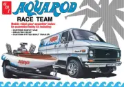 AMT 1338 1/25 Scale 1975 Aqua Rod Chevy Van, Race Boat Trailer Plastic Model Kit